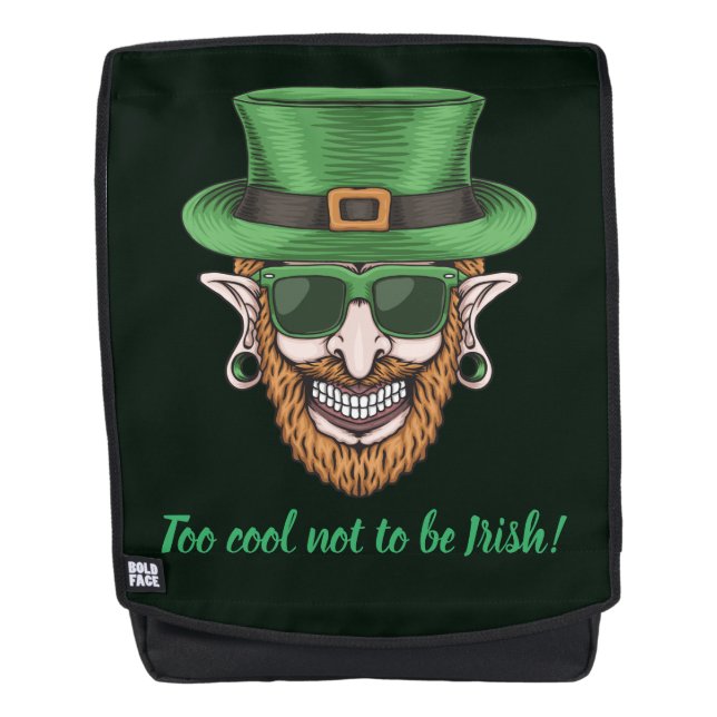 Too Cool Not to be Irish Backpack (Front)
