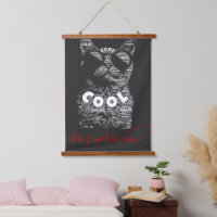 Too Cool To Care Cat Typography