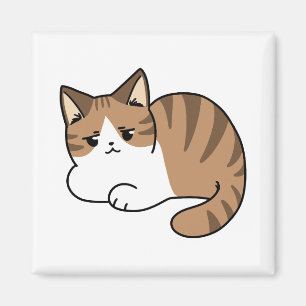 Too Cool to Care, Too Lazy to Move – Relaxing Cat Magnet