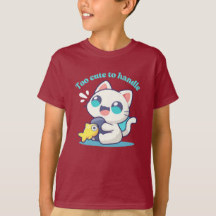 Too cute cat, kawaii colouful T-Shirt