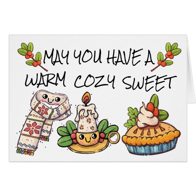 Too Cute Christmas Card (Front Horizontal)