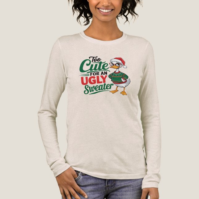 Too Cute for an Ugly Sweater Holiday Duck (Front)