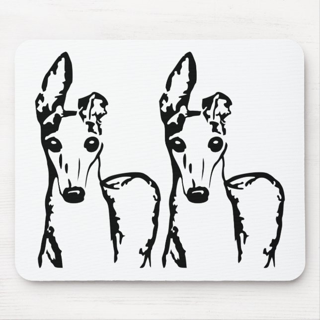 Too Cute Italian Greyhounds Mouse Pad (Front)