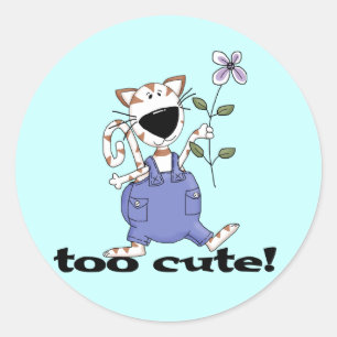 Too Cute Kitty Cat Tshirts and Gifts Classic Round Sticker