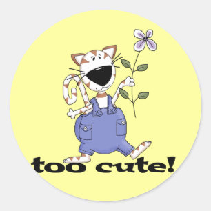 Too Cute Kitty Cat Tshirts and Gifts Classic Round Sticker