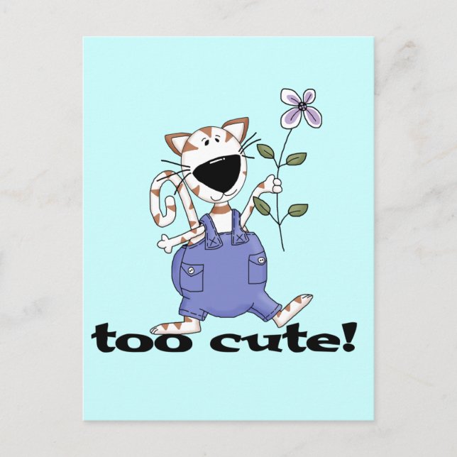 Too Cute Kitty Cat Tshirts and Gifts Postcard (Front)