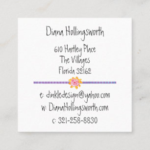 Too Cute Lady Professional Square Business Card
