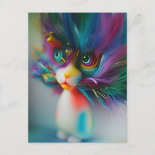 Too Cute Rainbow Coloured Creature Postcard
