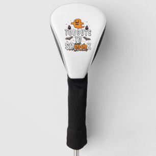 Too Cute Spook Halloween Orange Ghost Pumpkins Bat Golf Head Cover