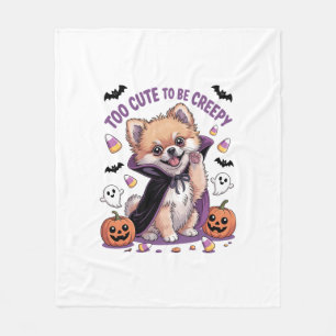 Too Cute to be Creepy Halloween Tee PNG Fleece Blanket