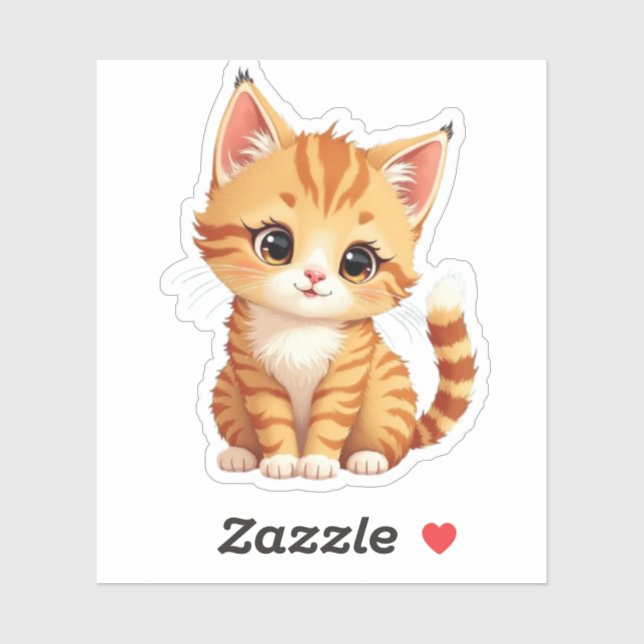 Too Cute to Be Serious – Funny Kitty Sticker (Sheet)