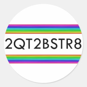 Too Cute To Be Straight Classic Round Sticker