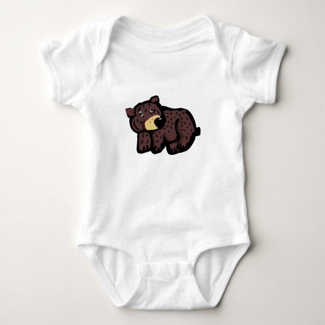 Too Cute to Bear Baby Bodysuit (Front)