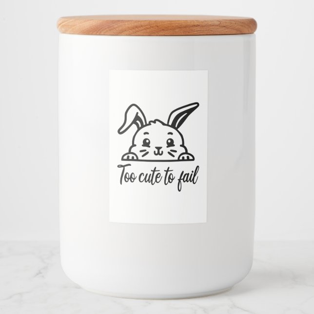 Too cute to fail food label (Front)