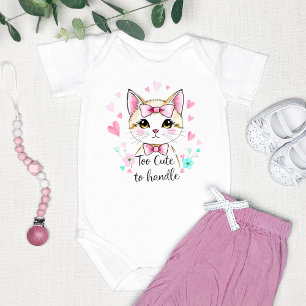 "Too Cute to Handle" Adorable Baby Bodysuit