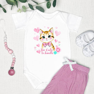 "Too Cute to Handle" Adorable Baby Bodysuit