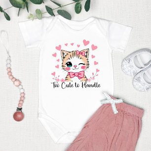"Too Cute to Handle" Adorable Baby Bodysuit