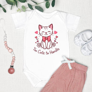 "Too Cute to Handle" Adorable Baby Bodysuit