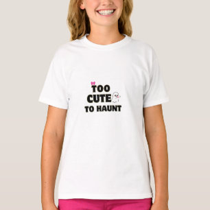 Too Cute To Haunt Cute Ghost Halloween Aesthetic T-Shirt