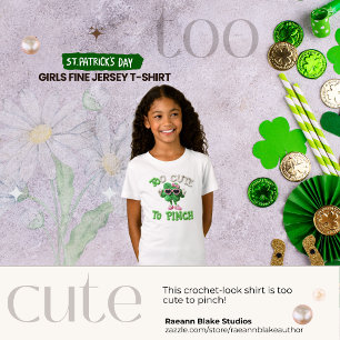 Too Cute to Pinch Crochet-Look Design Youth T-Shirt
