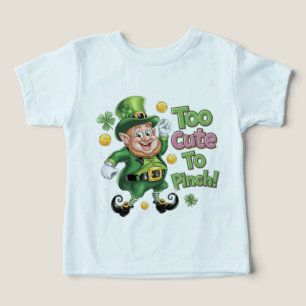 Too Cute to Pinch Playful Leprechaun St Patricks