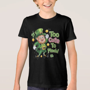 Too Cute to Pinch Playful Leprechaun St Patricks Tri-Blend Shirt