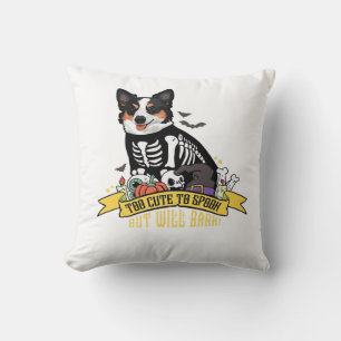 Too Cute to Spook But Will Bark Adorable Halloween Cushion