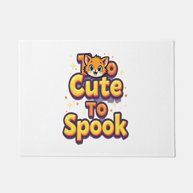 Too Cute To Spook Cat Doormat (Front)