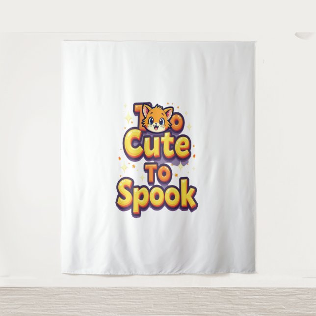 Too Cute To Spook Cat Tapestry (Front)