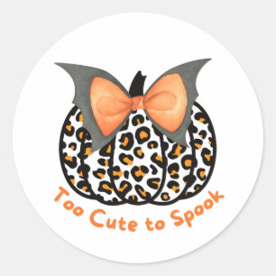 Too Cute to Spook Classic Round Sticker