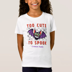 Too Cute To Spook Cute Bat Halloween Design T-Shirt