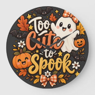Too Cute To Spook Cute Ghost Large Clock