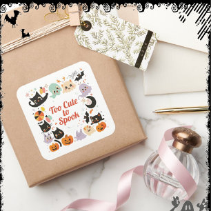 Too Cute to Spook   ExDesigner   Halloween Square Sticker