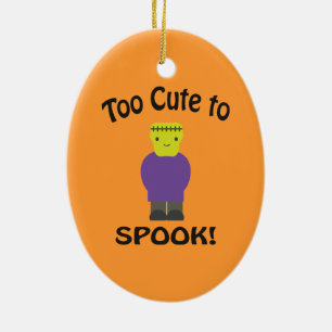 Too Cute To Spook - Frankenstein Ceramic Tree Decoration