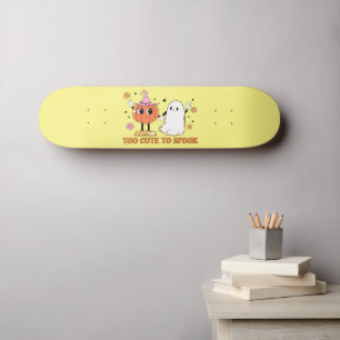 TOO CUTE TO SPOOK funny cute ghost halloween Skateboard
