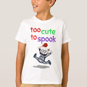 Too Cute to Spook – Funny Halloween Skeleton Kids T-Shirt