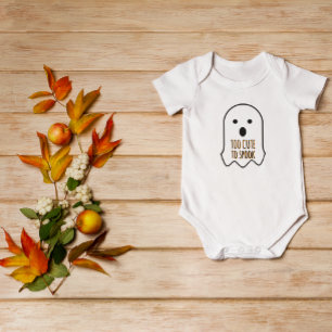 Too Cute To Spook Ghost Baby Bodysuit
