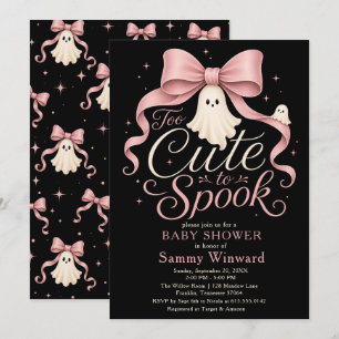 Too Cute to Spook Ghost Baby Shower Invitation