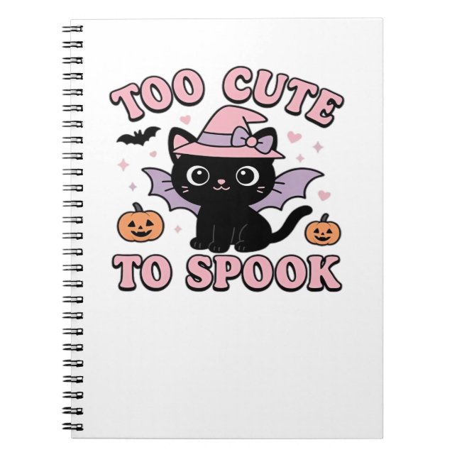 Too Cute to Spook – Halloween Cat Edition Classic  Notebook (Front)