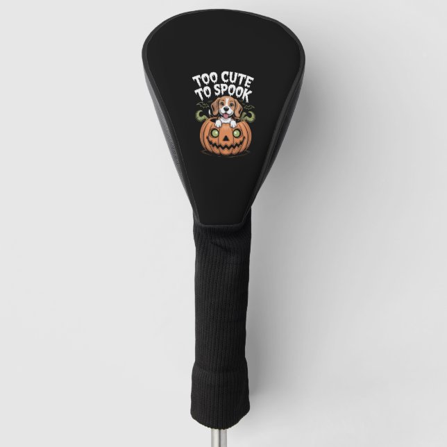 Too Cute to Spook Halloween Dog Golf Head Cover (Front)