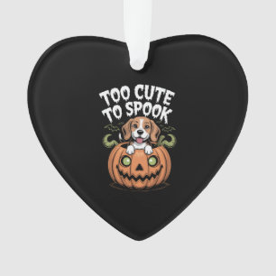 Too Cute to Spook Halloween Dog Ornament