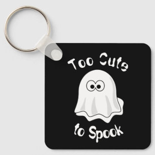 "Too Cute to Spook!" Halloween Ghost Key Ring