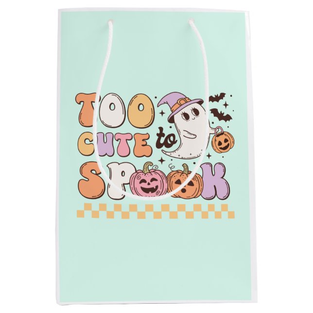 Too Cute to Spook Halloween Medium Gift Bag (Front)