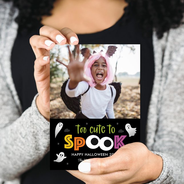 Too Cute To Spook Halloween Photo Card (Creator Uploaded)