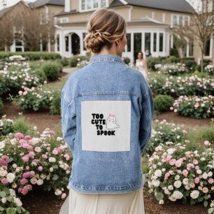 Too Cute To Spook Halloween T-Shirt Denim Jacket