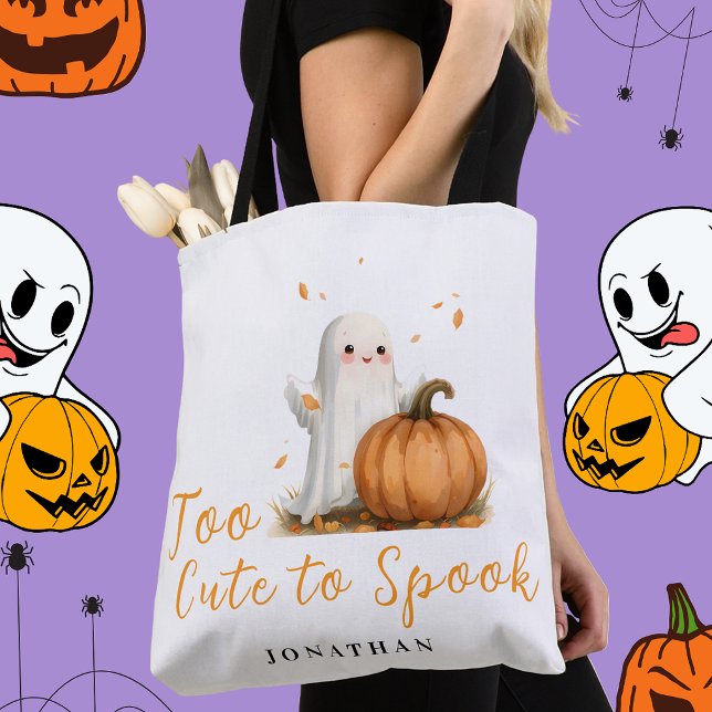 Too Cute to Spook Halloween  Tote Bag (Creator Uploaded)
