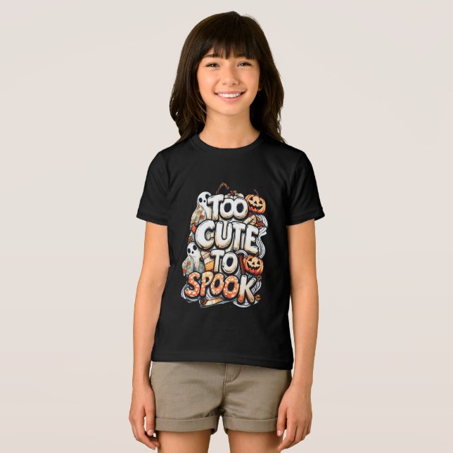 Too Cute To Spook -Halloween Tri-Blend Shirt (Front Full)