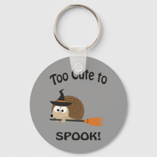 Too Cute To Spook! Hedgehog Witch Key Ring