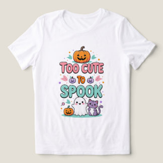 Too Cute to Spook – Kawaii Pastel Halloween Tri-Blend Shirt