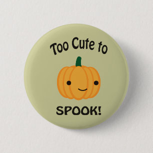 Too Cute To Spook! Little Pumpkin 6 Cm Round Badge